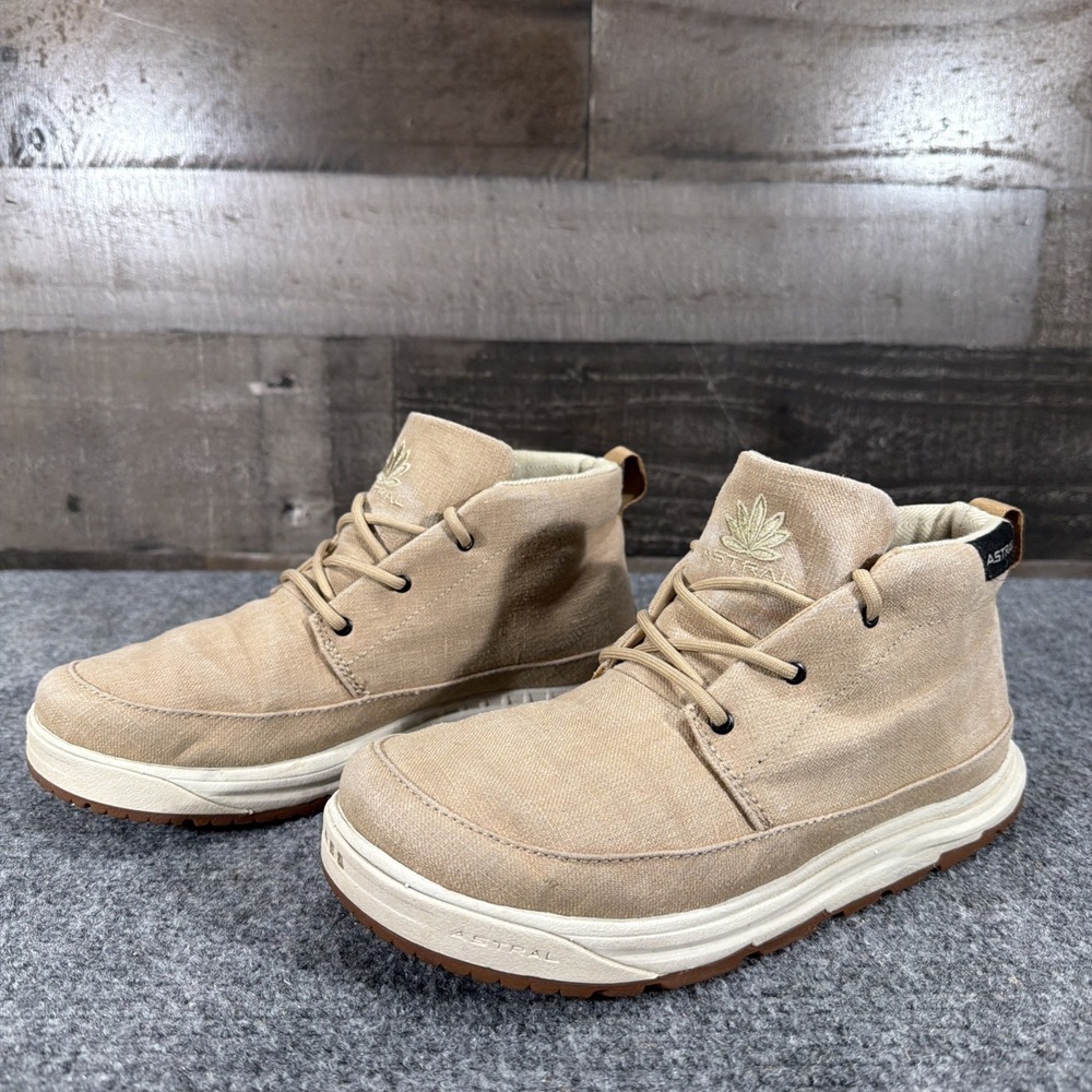 Astral Women's Hemp Chukker Shoes Desert Khaki Tan Canvas Boot Sneakers Size 7